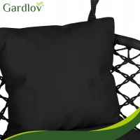 Gardlov 27380 Sada vankúšov pre dvojité závesné hojdacie kreslo, 3 kusy, čierna farba