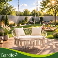Gardlov 27382 Sada vankúšov pre dvojité závesné hojdacie kreslo, 3 kusy, béžová farba