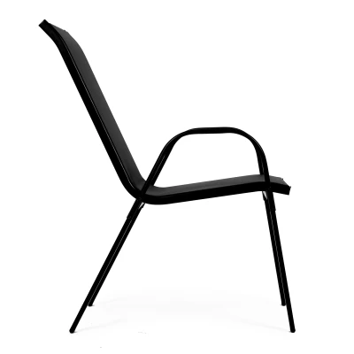 MultiGarden SC-092KD Zahradní židle stohovatelné 4 ks, černé