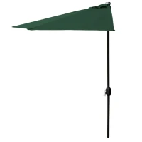 MultiGarden SL-UM016 Půlkruhový zahradní slunečník ke zdi 2,7 m, zelený