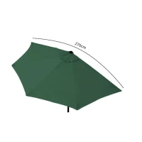 MultiGarden SL-UM016 Půlkruhový zahradní slunečník ke zdi 2,7 m, zelený