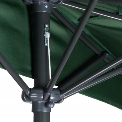 MultiGarden SL-UM016 Půlkruhový zahradní slunečník ke zdi 2,7 m, zelený