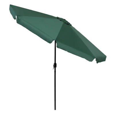 MultiGarden SL-UM003B Záhradný slnečník so sklopnou strechou a kľukou, 300 cm, zelený