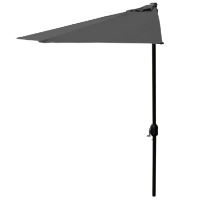 MultiGarden SL-UM016 Půlkruhový zahradní slunečník ke zdi 2,7 m, šedý