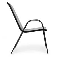 MultiGarden SC-092KD Zahradní židle stohovatelné 2 ks, světle šedé