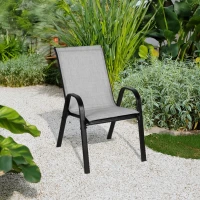 MultiGarden SC-092KD Zahradní židle stohovatelné 2 ks, světle šedé