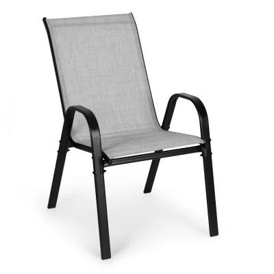 MultiGarden SC-092KD Zahradní židle stohovatelné 2 ks, světle šedé