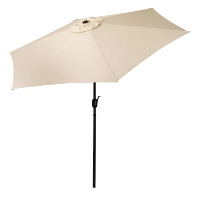 MultiGarden SL-UM003C Záhradný slnečník, sklopný s kľukou, 270 cm, béžový