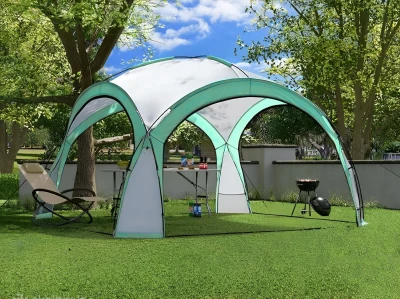 MultiGarden ST-001 Zahradní altán se sklolaminátovou konstrukcí, 3,5 x 3,5 m, zelený