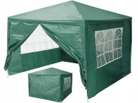 MultiGarden Zahradní altán skládací 3 x 3 x 2,5 m, 4 boční stěny, zelený