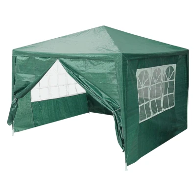 MultiGarden Zahradní altán skládací 3 x 3 x 2,5 m, 4 boční stěny, zelený