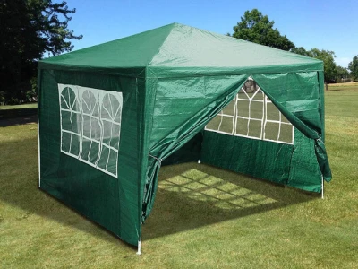 MultiGarden Zahradní altán skládací 3 x 3 x 2,5 m, 4 boční stěny, zelený