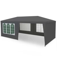 MultiGarden PAW Zahradní párty stan 3 x 6 m, 6 bočních stěn, šedý