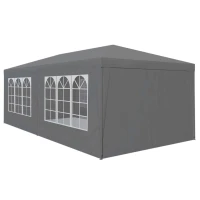 MultiGarden PAW Zahradní párty stan 3 x 6 m, 6 bočních stěn, šedý