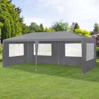 MultiGarden PAW Zahradní párty stan 3 x 6 m, 6 bočních stěn, šedý
