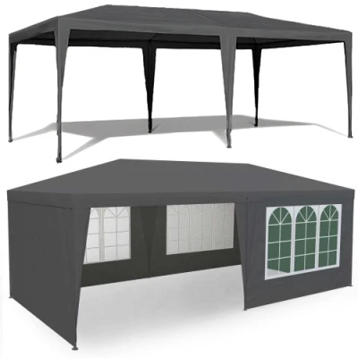 MultiGarden PAW Zahradní párty stan 3 x 6 m, 6 bočních stěn, šedý