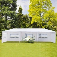 MultiGarden PAW Záhradný párty stan 3 x 9 m, 8 bočných stien, biely