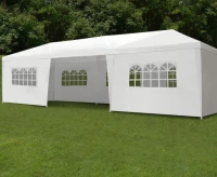 MultiGarden PAW Záhradný párty stan 3 x 9 m, 8 bočných stien, biely