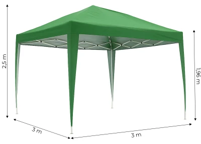 MultiGarden PAW-3X3-A-GR Zahradní pop-up stan 3 x 3 m, zelený