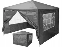 MultiGarden PAW Zahradní párty stan 3 x 3 m, 4 boční stěny, šedý