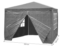 MultiGarden PAW Zahradní párty stan 3 x 3 m, 4 boční stěny, šedý