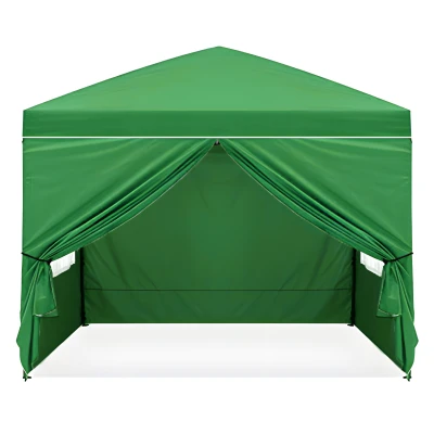 MultiGarden PAW-3X3-A-4W Záhradný skládací stan 3 x 3 m, 4 bočné steny, zelený