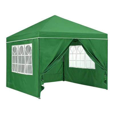 MultiGarden PAW-3X3-A-4W Záhradný skládací stan 3 x 3 m, 4 bočné steny, zelený