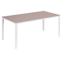 MultiGarden SAK-156-3-5 Záhradný stôl 156 x 78 cm, polywood, béžovo-biely