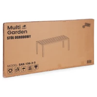 MultiGarden SAK-156-3-5 Záhradný stôl 156 x 78 cm, polywood, béžovo-biely
