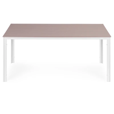 MultiGarden SAK-156-3-5 Záhradný stôl 156 x 78 cm, polywood, béžovo-biely