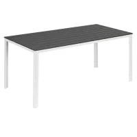 MultiGarden SAK-156 Záhradný stôl pre 6 osôb 156 x 78 cm, polywood, šedo-biely