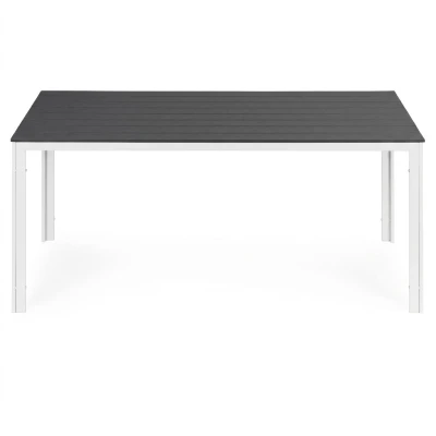 MultiGarden SAK-156 Záhradný stôl pre 6 osôb 156 x 78 cm, polywood, šedo-biely