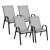 MultiGarden SC-092KD-4 Zahradní židle stohovatelné 4 ks, světle šedé