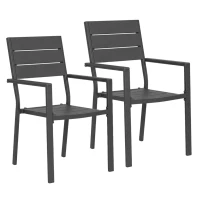 MultiGarden YC-051KD Sada  zahradních židlí HDPE/ocel, 2 ks, šedá
