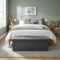 ModernHome TH-PO-7-4 Taburet s úložným priestorom 111 x 38 cm, svetlosivý