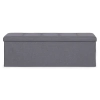 ModernHome TH-PO-7-4 Taburet s úložným priestorom 111 x 38 cm, svetlosivý
