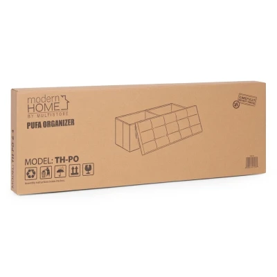 ModernHome TH-PO-7-4 Taburet s úložným priestorom 111 x 38 cm, svetlosivý