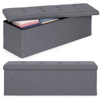 ModernHome TH-PO-7-4 Taburet s úložným priestorom 111 x 38 cm, svetlosivý