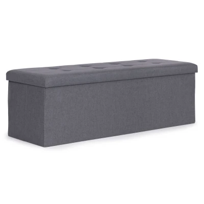 ModernHome TH-PO-7-4 Taburet s úložným priestorom 111 x 38 cm, svetlosivý