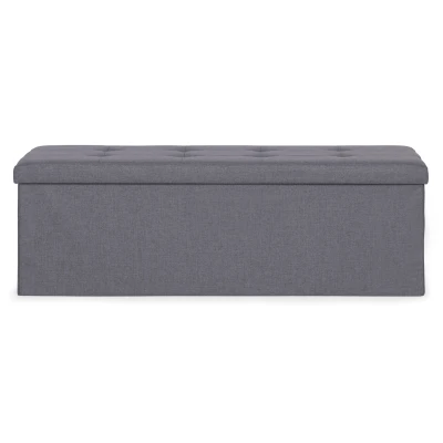 ModernHome TH-PO-7-4 Taburet s úložným priestorom 111 x 38 cm, svetlosivý
