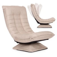 ModernHome TH-CL-3 Polohovateľné relaxačné kreslo, otočné, béžové