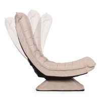 ModernHome TH-CL-3 Polohovateľné relaxačné kreslo, otočné, béžové