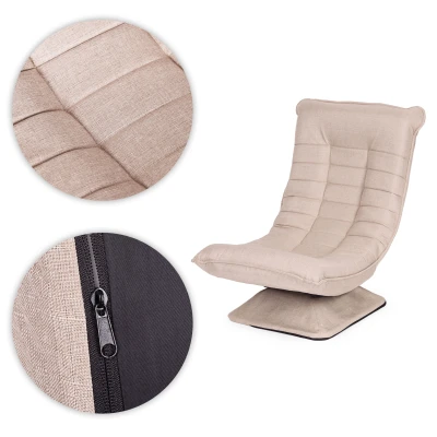 ModernHome TH-CL-3 Polohovateľné relaxačné kreslo, otočné, béžové