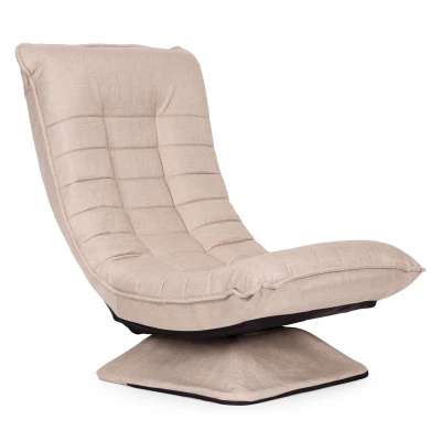 ModernHome TH-CL-3 Polohovateľné relaxačné kreslo, otočné, béžové