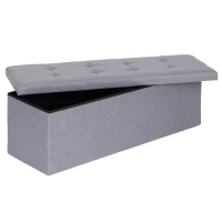 ModernHome TH-PO-6-4 Čalúnený taburet s úložným priestorom 111 x 38 cm, svetlošedý