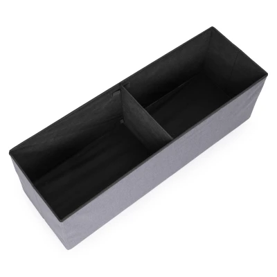 ModernHome TH-PO-6-4 Čalúnený taburet s úložným priestorom 111 x 38 cm, svetlošedý