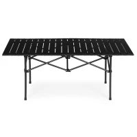MultiGarden XLP150-120-1 Skládací kempingový stůl 120 x 55 cm s taškou, černý