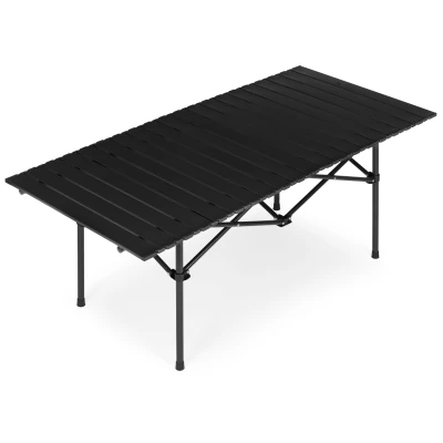 MultiGarden XLP150-120-1 Skládací kempingový stůl 120 x 55 cm s taškou, černý