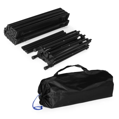 MultiGarden XLP150-120-1 Skládací kempingový stůl 120 x 55 cm s taškou, černý