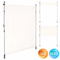 MultiGarden AW-039 Upínací výsuvný markíz s kľukou, výškovo nastaviteľný, 180 x 220 cm, béžový